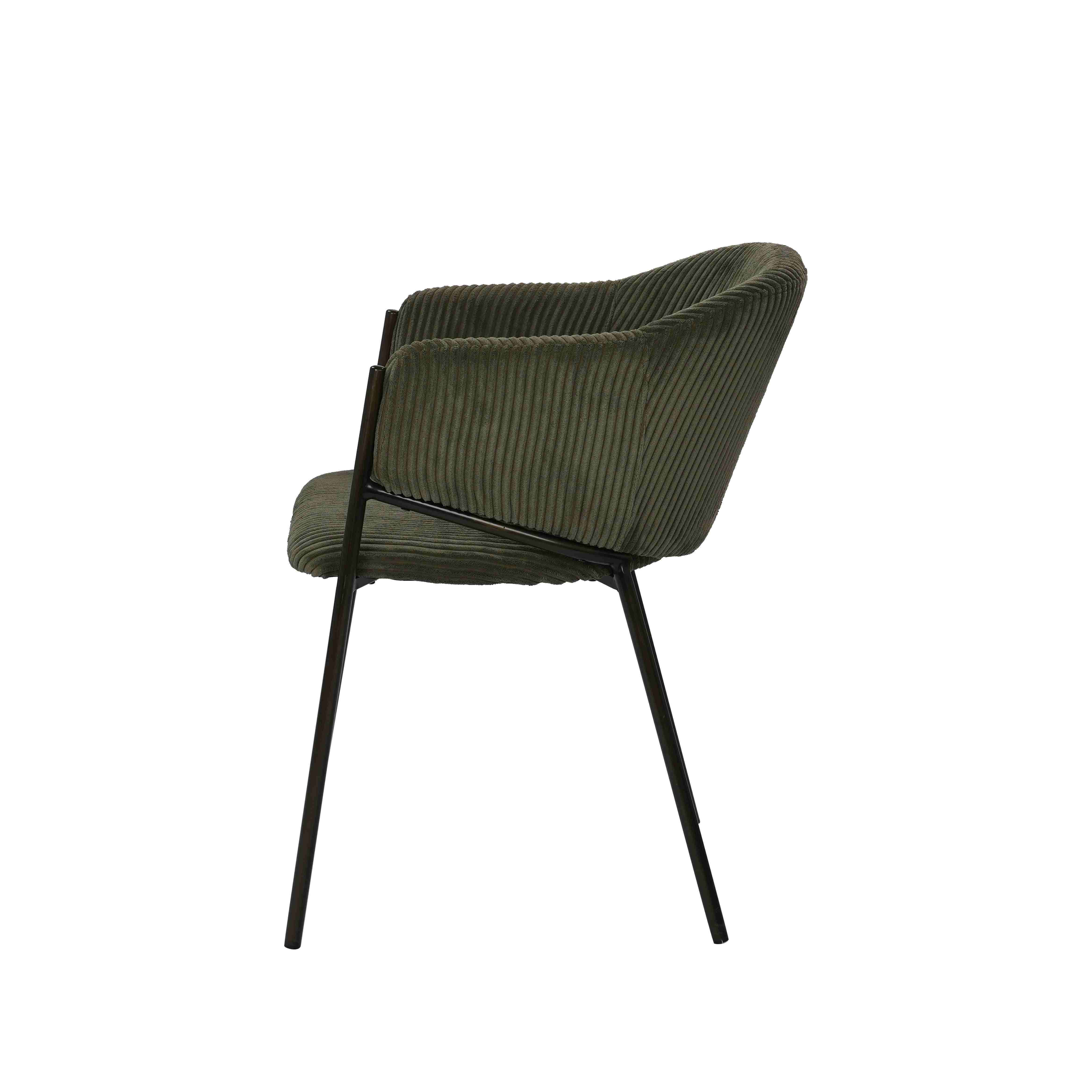 Green color dining chair with KD bronze legs Cuicy