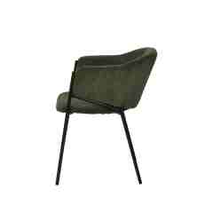 Green color dining chair with KD bronze legs Cuicy