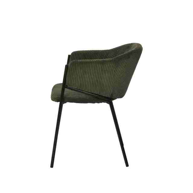 Green color dining chair with KD bronze legs Cuicy