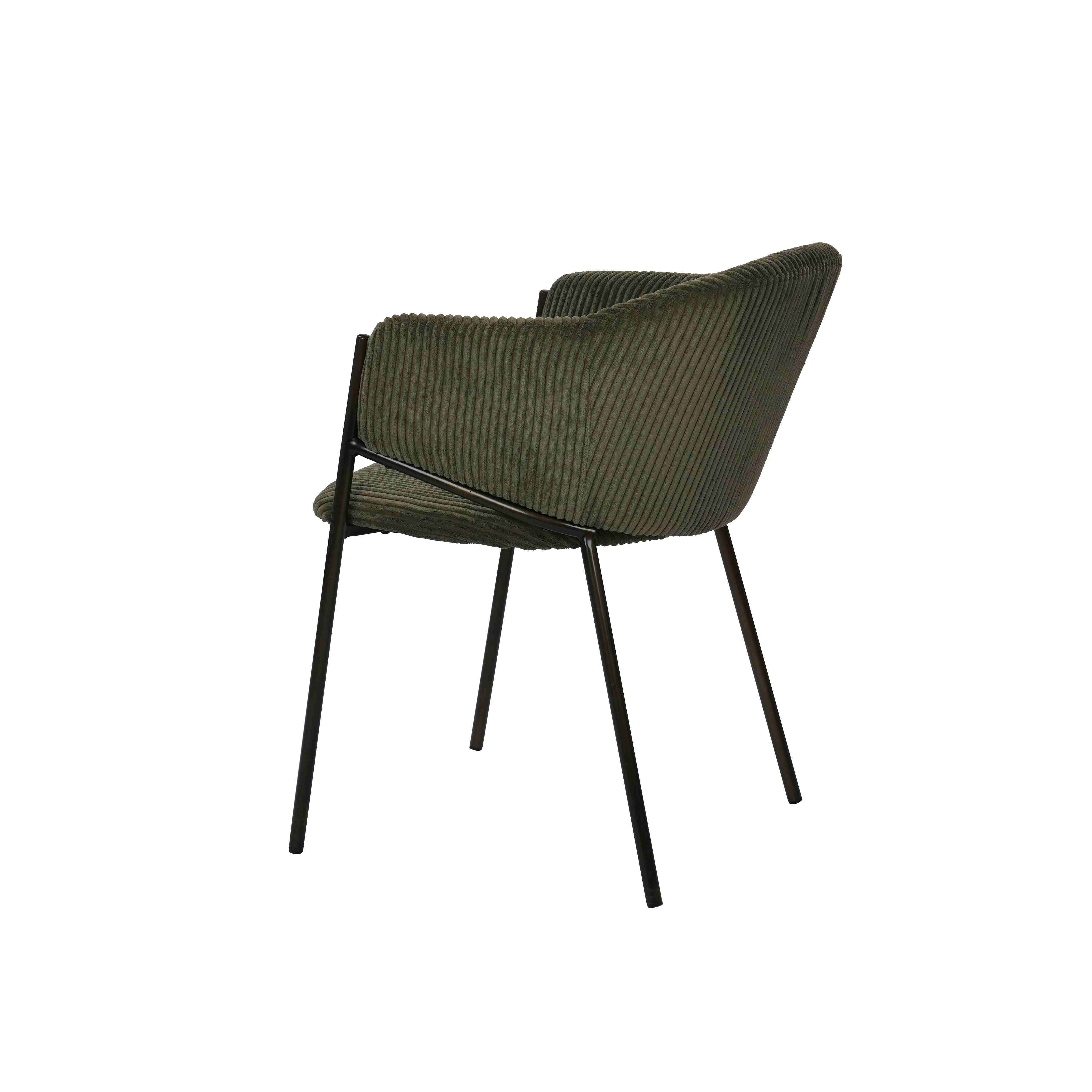 Green color dining chair with KD bronze legs Cuicy