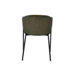 Green color dining chair with KD bronze legs Cuicy