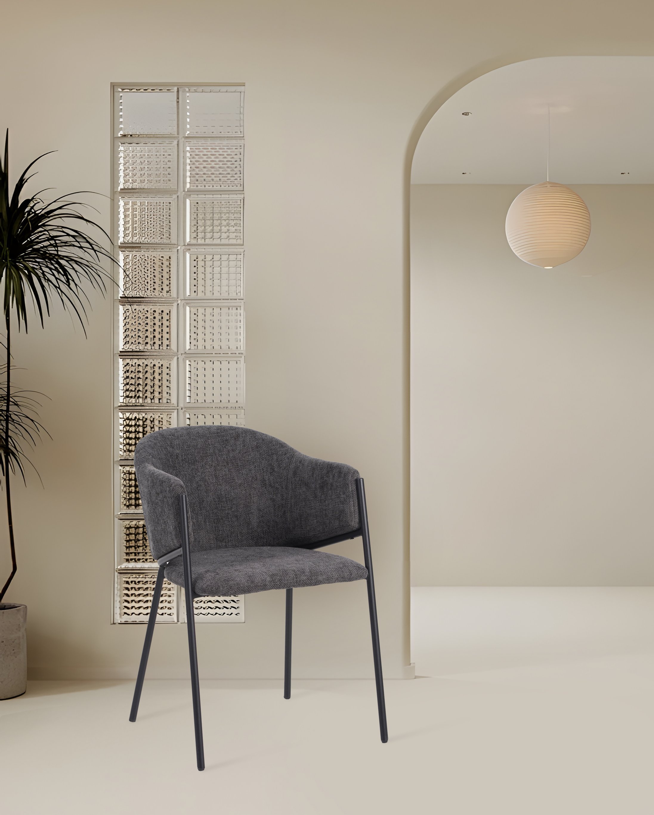 Green color dining chair with KD bronze legs Cuicy