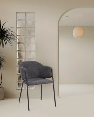 Green color dining chair with KD bronze legs Cuicy