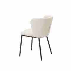 White color Minimalist dining chair with black legs Bona