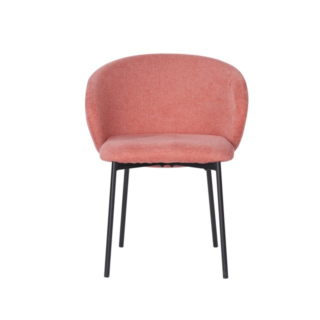 Pink dining chair with black sandy legs Harbo