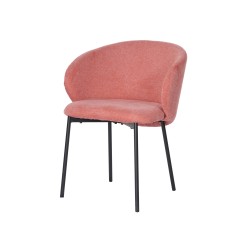 Pink dining chair with black sandy legs Harbo