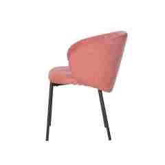 Pink dining chair with black sandy legs Harbo