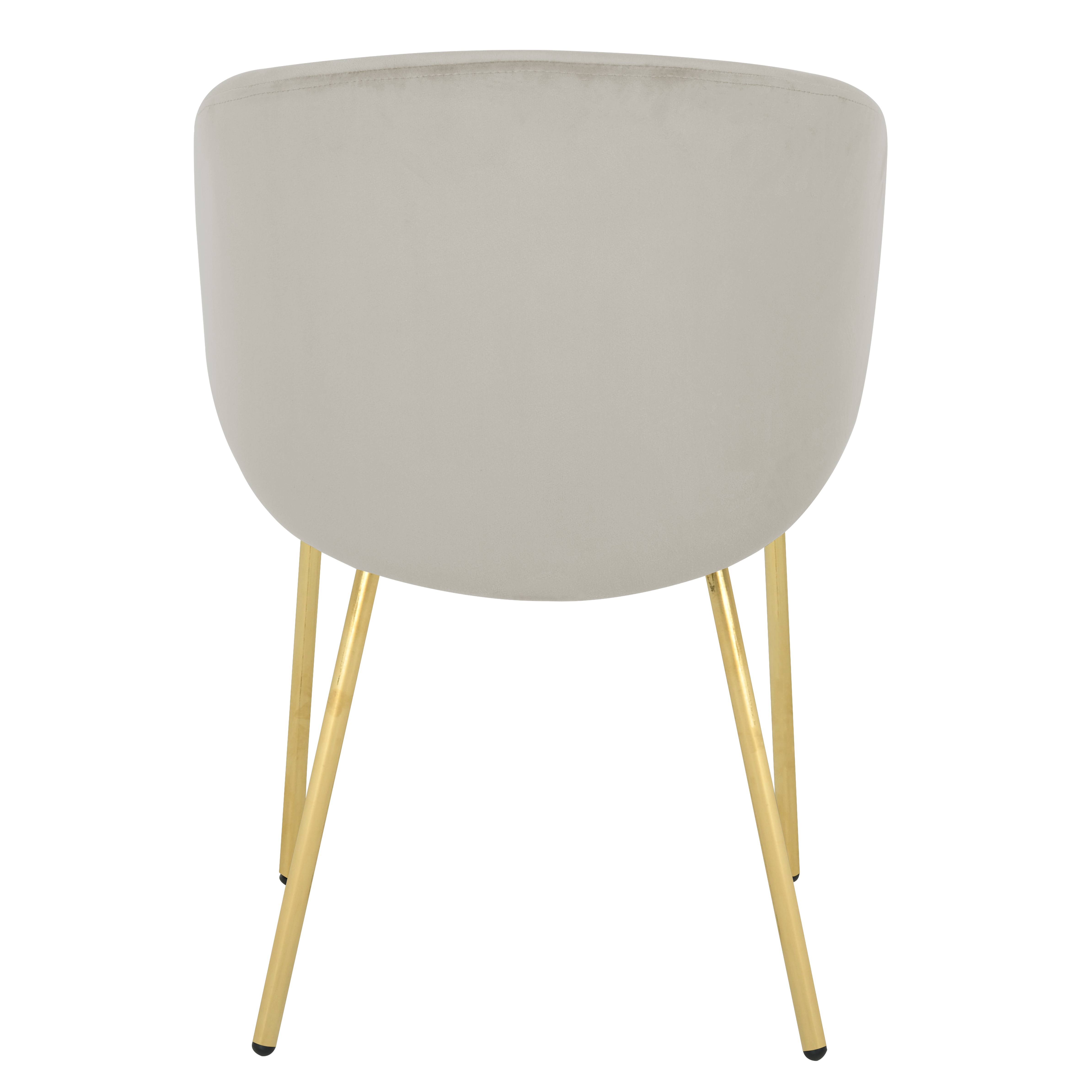 Gray dining chair with golden painted legs Harbo