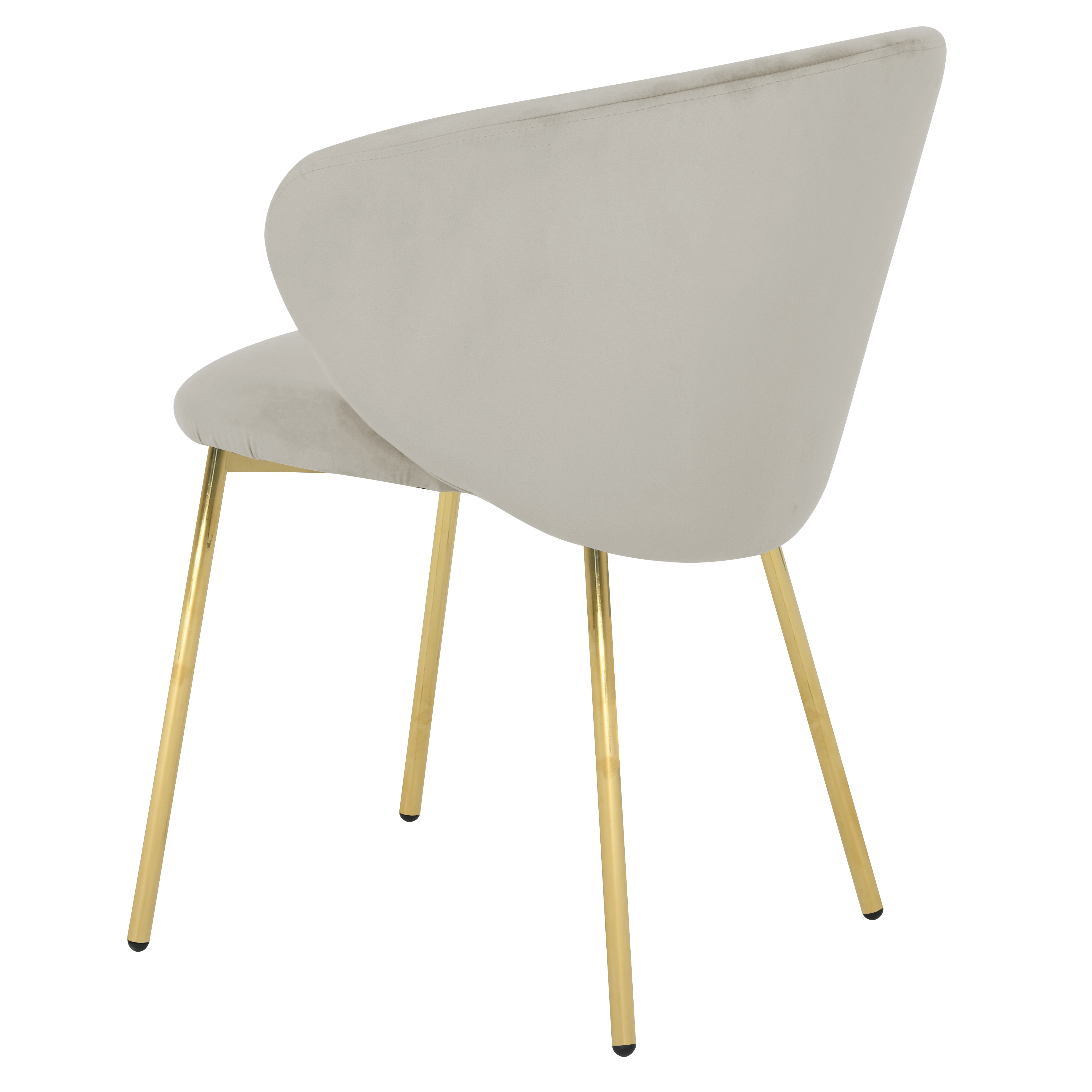 Gray dining chair with golden painted legs Harbo
