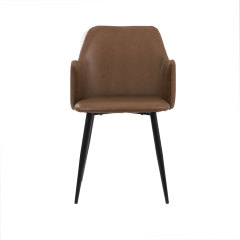 Brown artificial leather armchair Lance