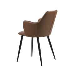 Brown artificial leather armchair Lance