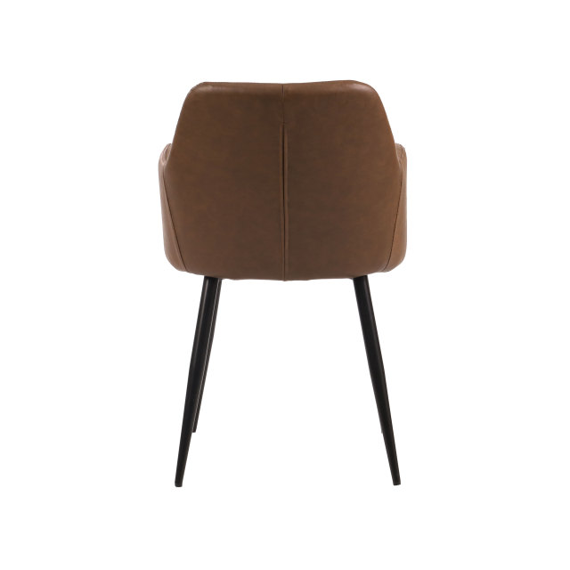 Brown artificial leather armchair Lance