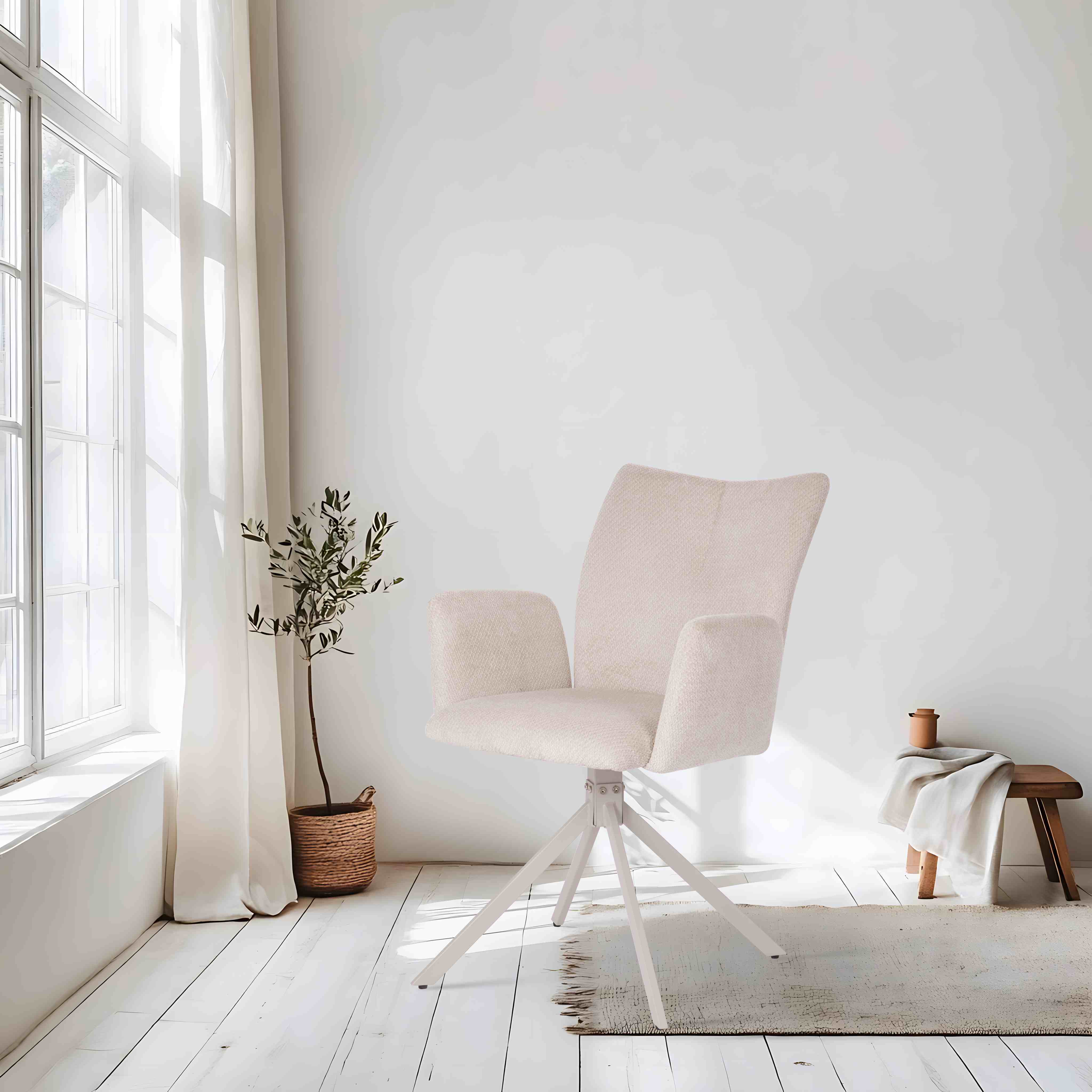 Good Quality Modern Armrest Chair Nordic Home Using Furniture with Swivel Function