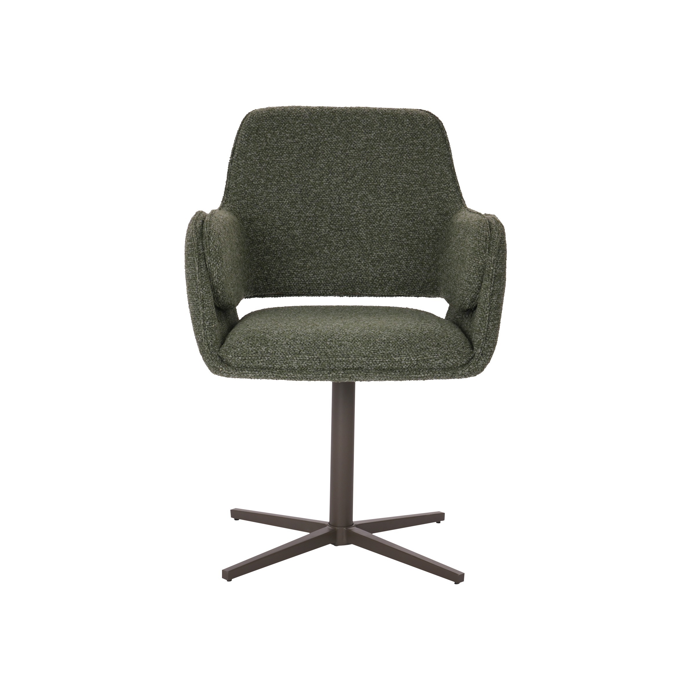 Contemporary Green Fabric Dining Chair with New Popular Leg Design