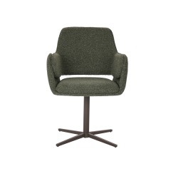 Contemporary Green Fabric Dining Chair with New Popular Leg Design