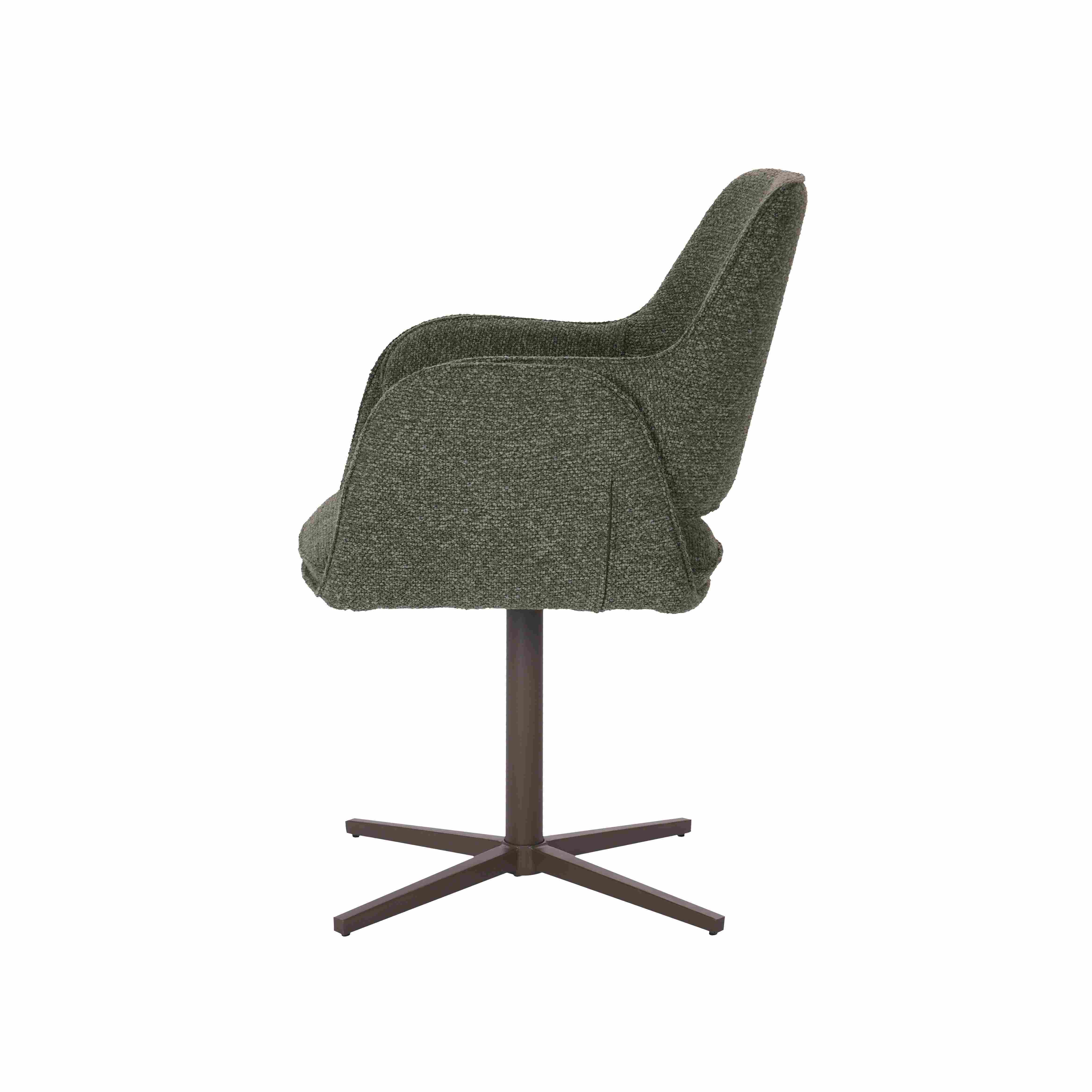 Contemporary Green Fabric Dining Chair with New Popular Leg Design