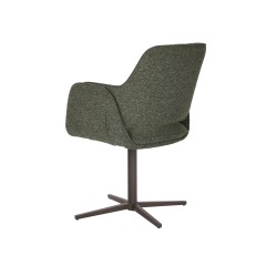 Contemporary Green Fabric Dining Chair with New Popular Leg Design