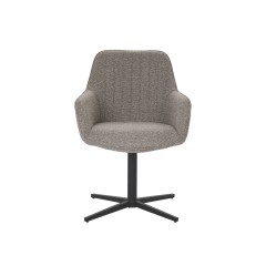 Unique Design Swivel Dining Chair with Line sttiching Suitable for Home Use