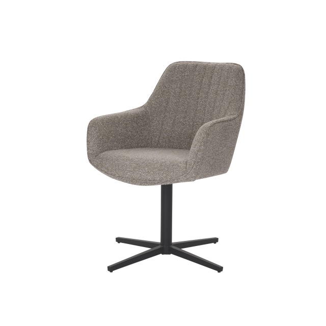 Unique Design Swivel Dining Chair with Line sttiching Suitable for Home Use