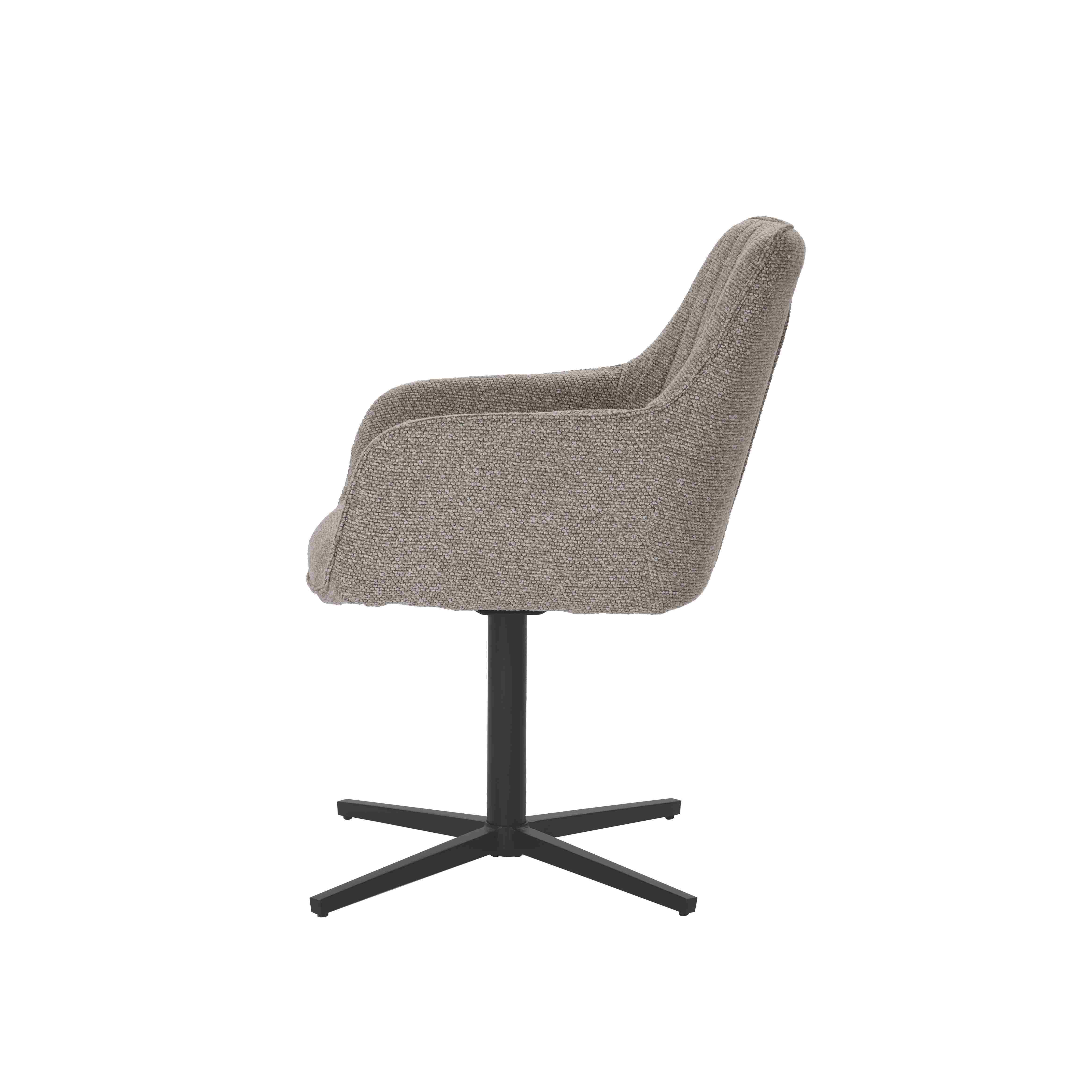 Unique Design Swivel Dining Chair with Line sttiching Suitable for Home Use