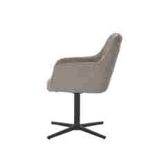 Unique Design Swivel Dining Chair with Line sttiching Suitable for Home Use