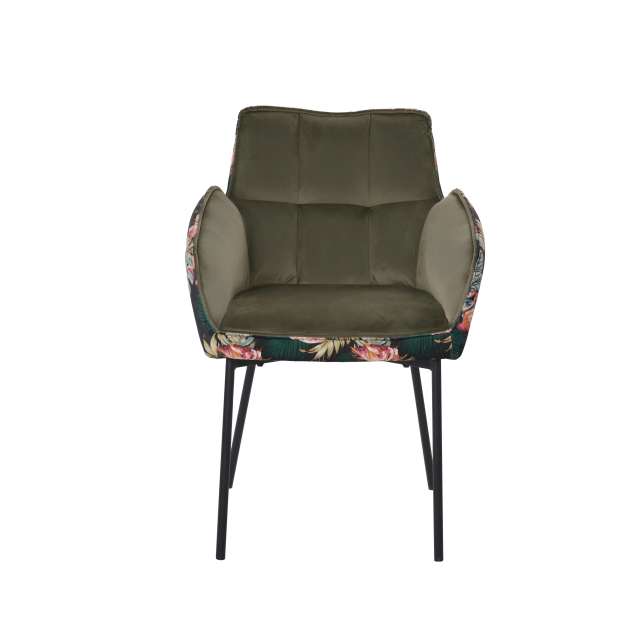 Home Furniture Large Armchair with Unique Design and Floral Fabric
