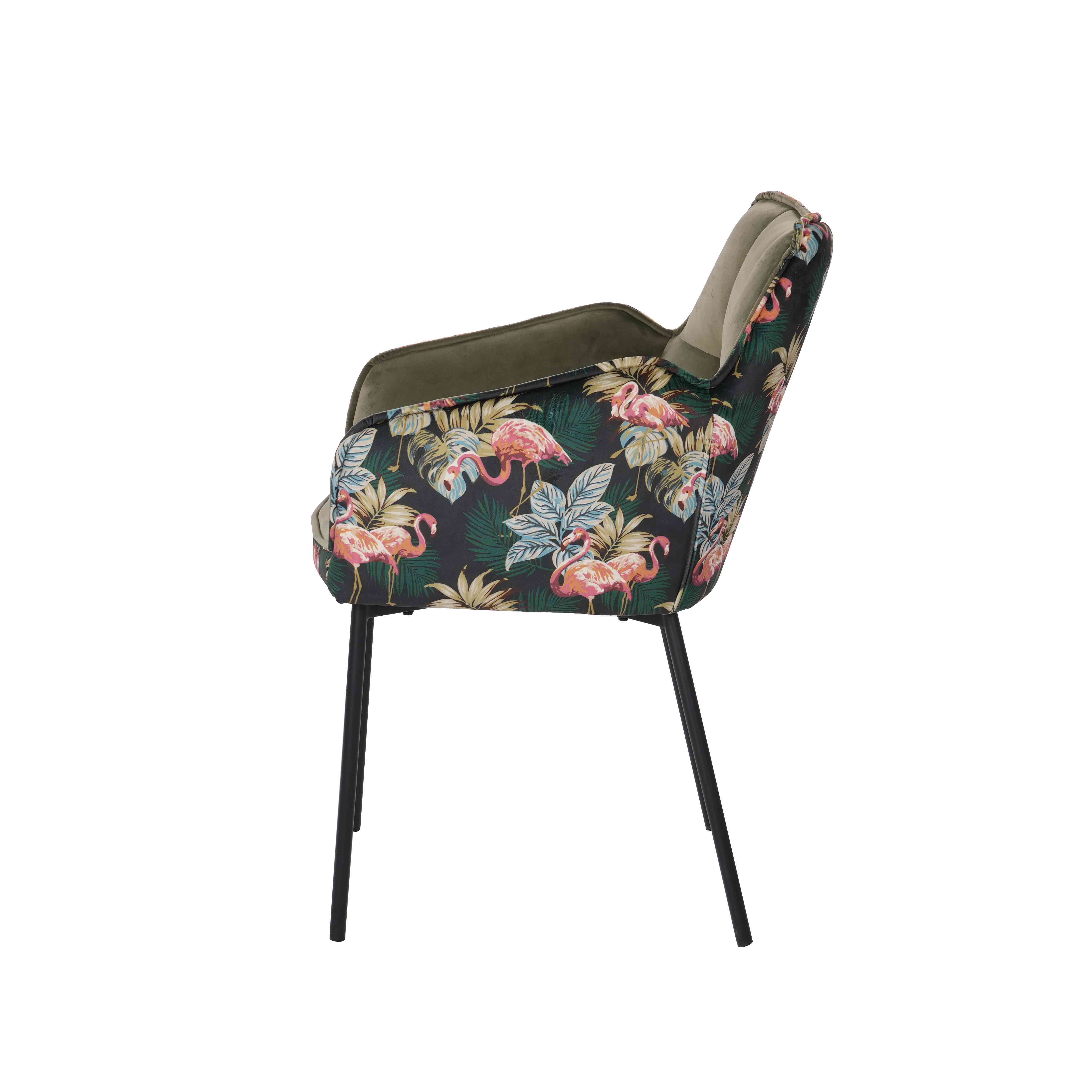 Home Furniture Large Armchair with Unique Design and Floral Fabric