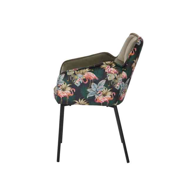 Home Furniture Large Armchair with Unique Design and Floral Fabric