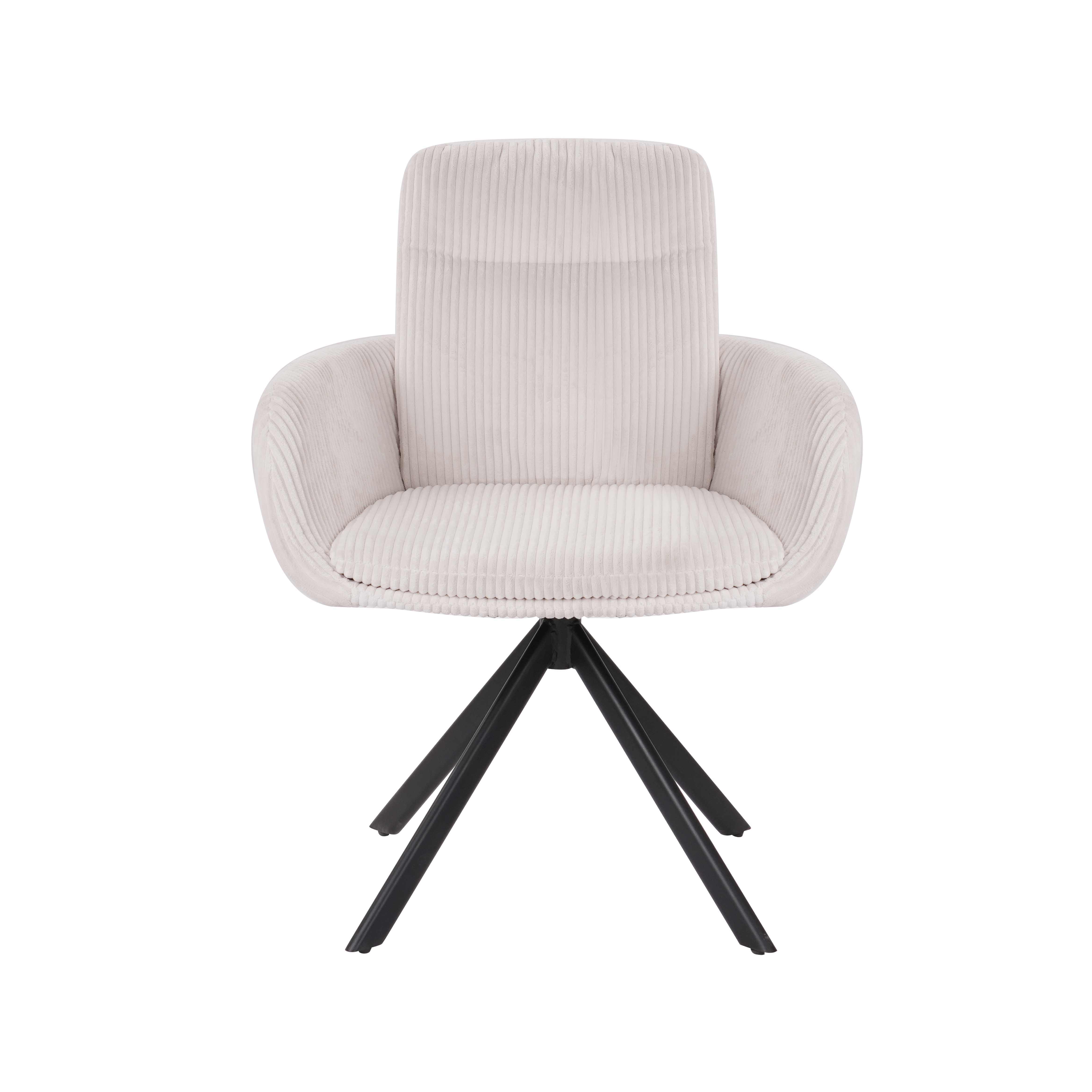 Elevate Your Dining Experience: Luxe Corduroy Swivel Dining Chair