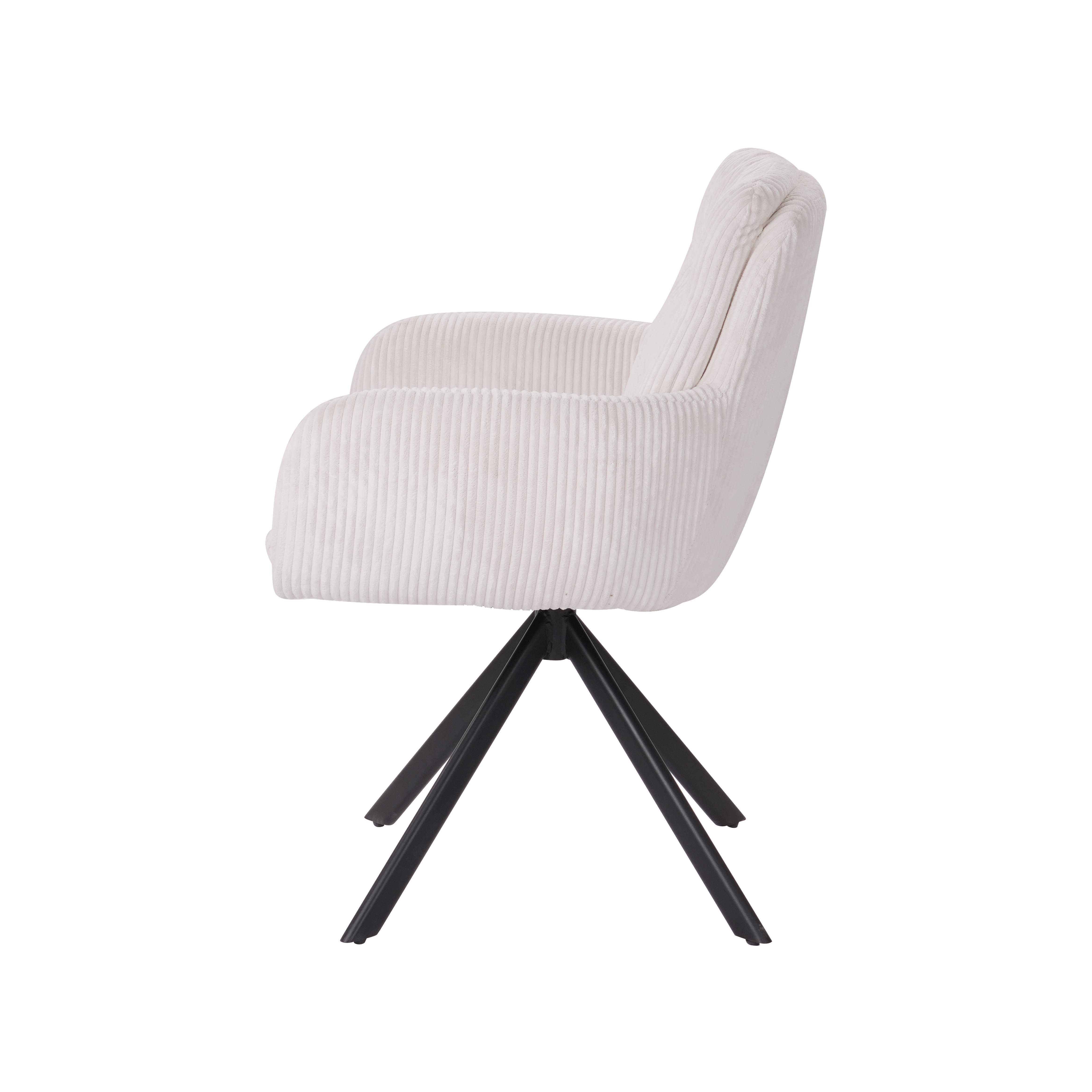 Elevate Your Dining Experience: Luxe Corduroy Swivel Dining Chair