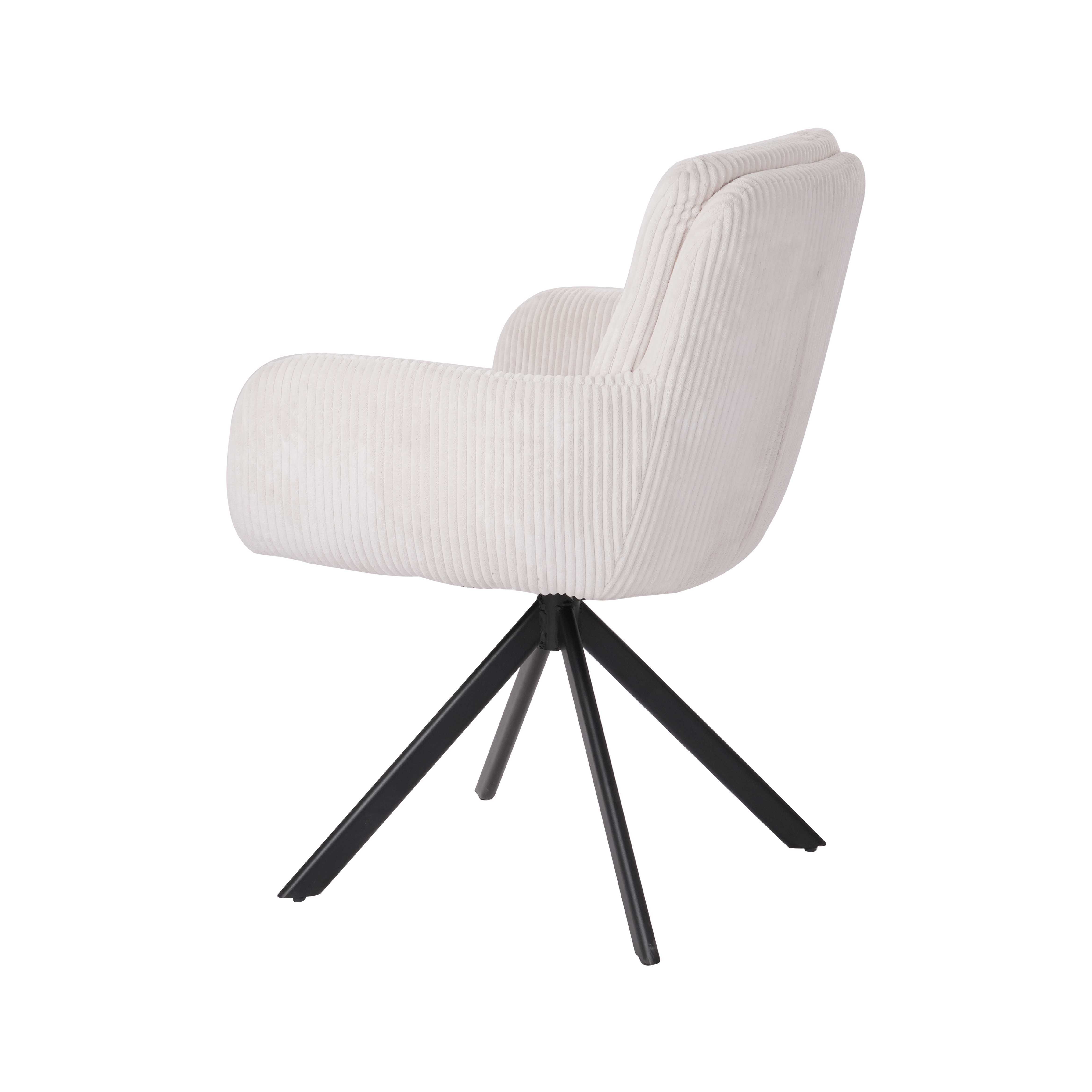 Elevate Your Dining Experience: Luxe Corduroy Swivel Dining Chair