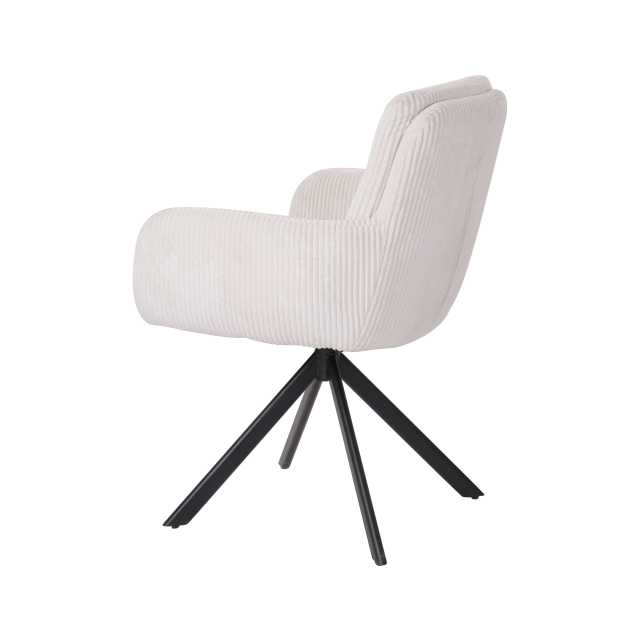 Elevate Your Dining Experience: Luxe Corduroy Swivel Dining Chair