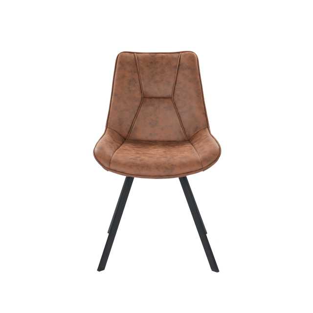 Brown Artificial Leather Comfortable Dining Chair Thalassa