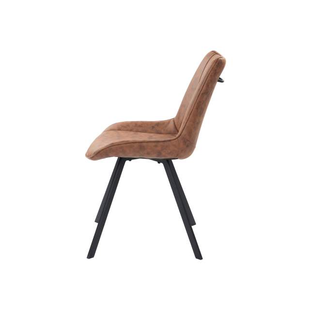 Brown Artificial Leather Comfortable Dining Chair Thalassa