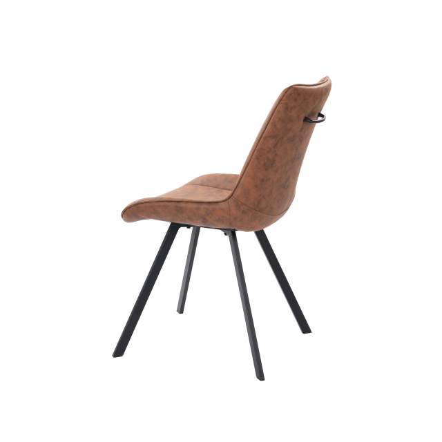 Brown Artificial Leather Comfortable Dining Chair Thalassa