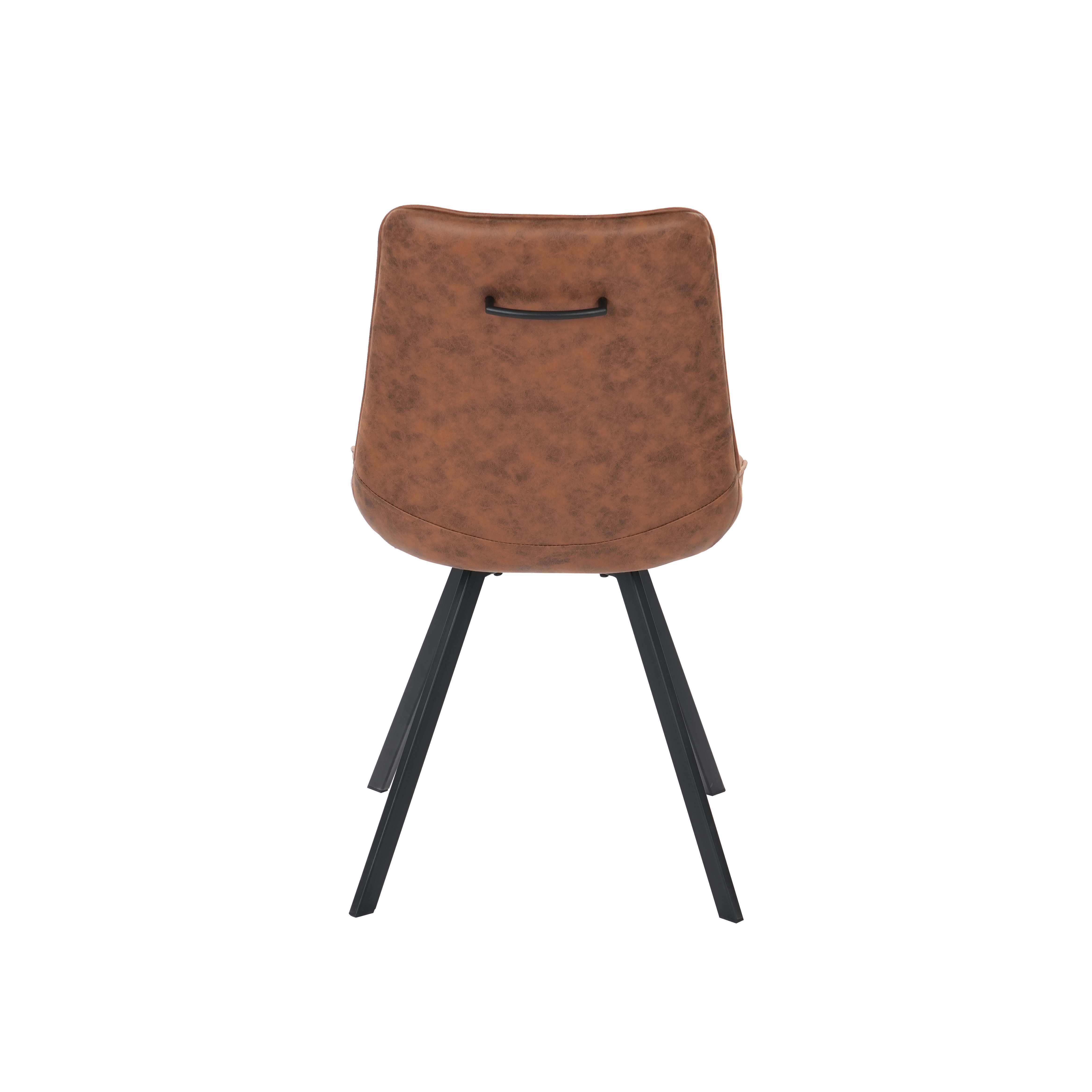Brown Artificial Leather Comfortable Dining Chair Thalassa