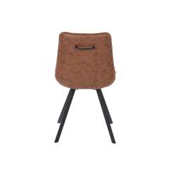 Brown Artificial Leather Comfortable Dining Chair Thalassa