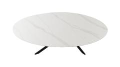 Oval White Elegant Ceramic Dining Table SASHA
