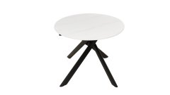Oval White Elegant Ceramic Dining Table SASHA