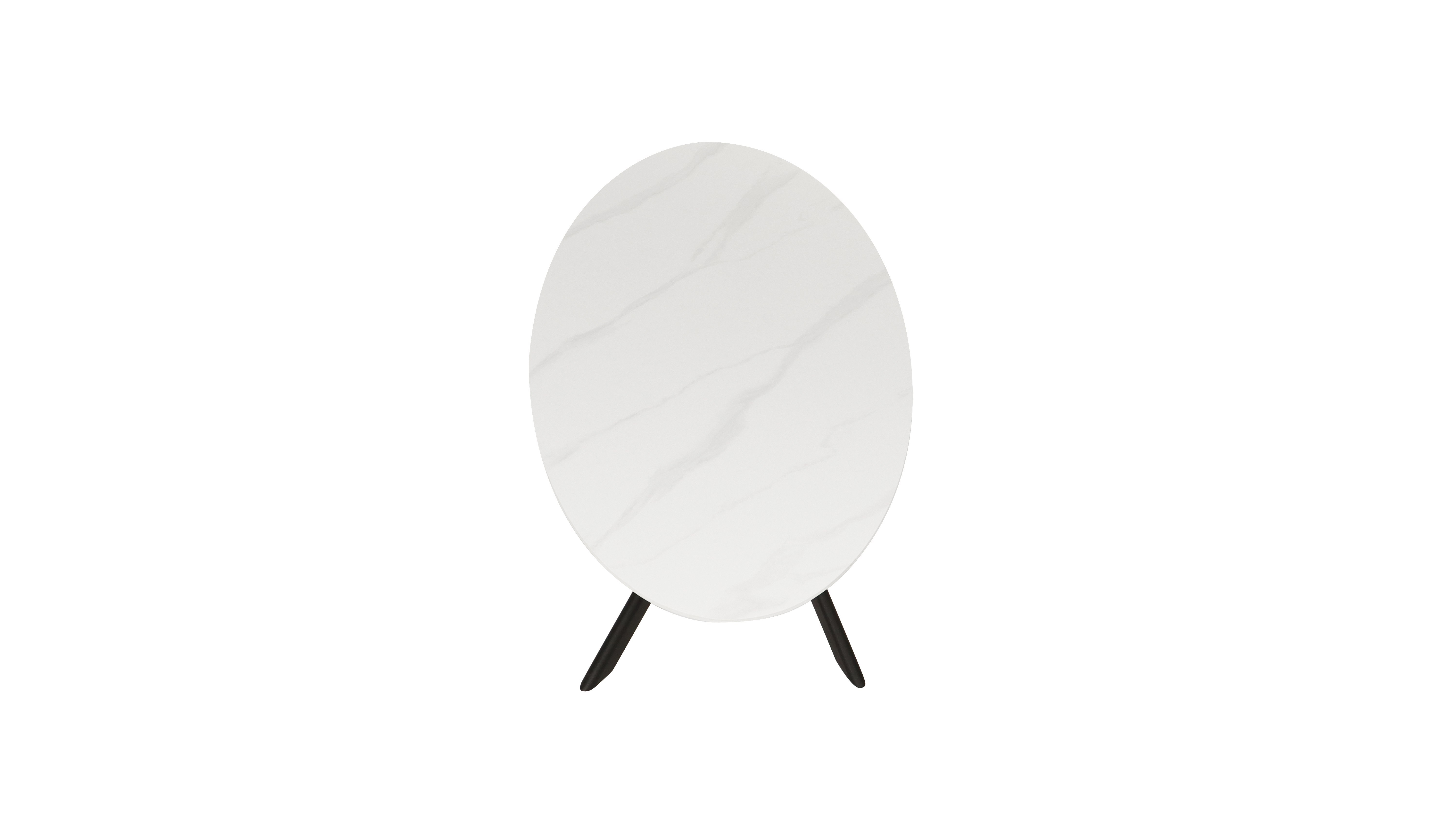 Oval White Elegant Ceramic Dining Table SASHA