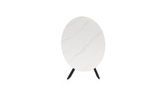 Oval White Elegant Ceramic Dining Table SASHA