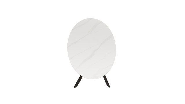 Oval White Elegant Ceramic Dining Table SASHA