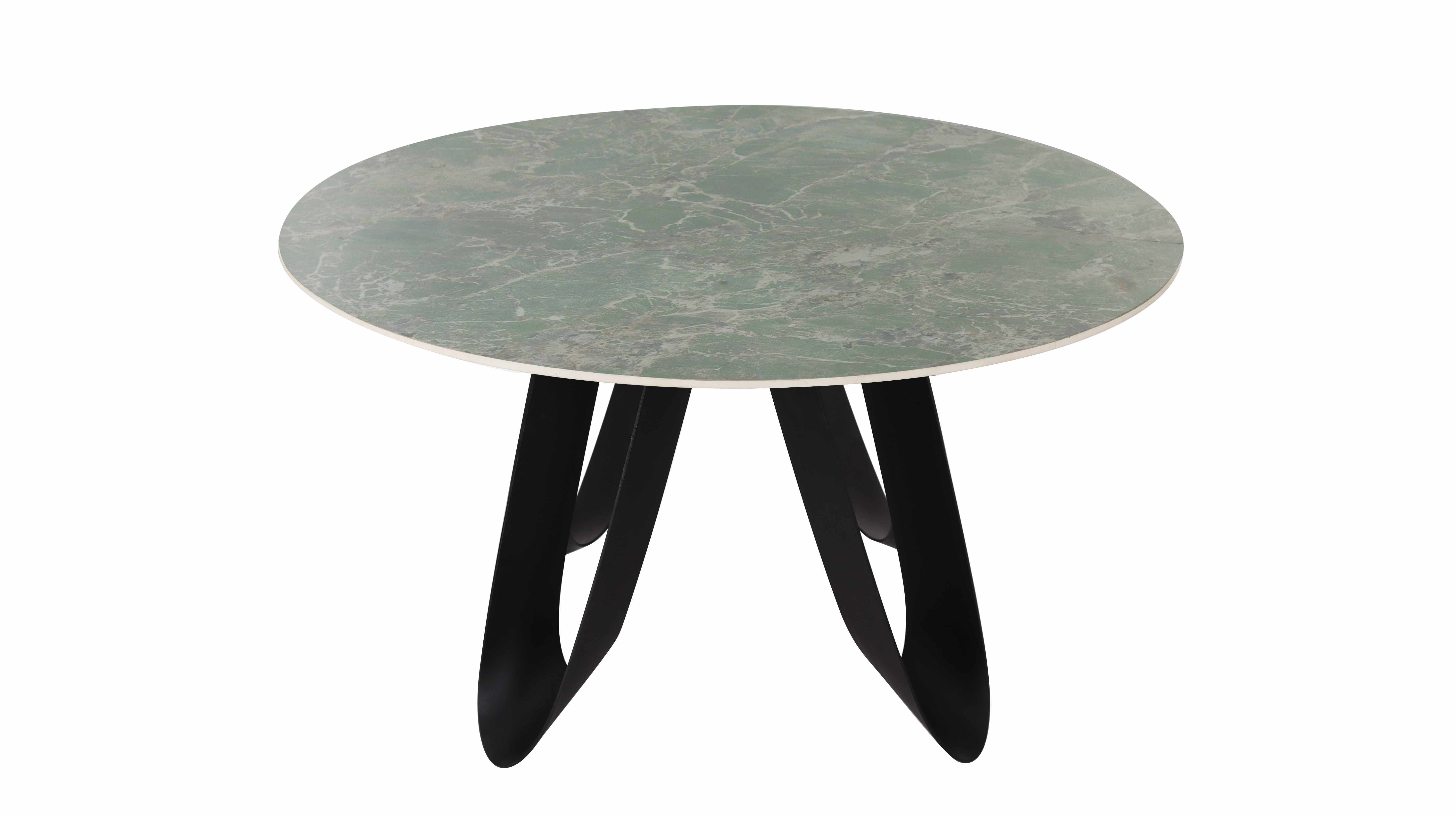 Round Green Ceramic Dining Table