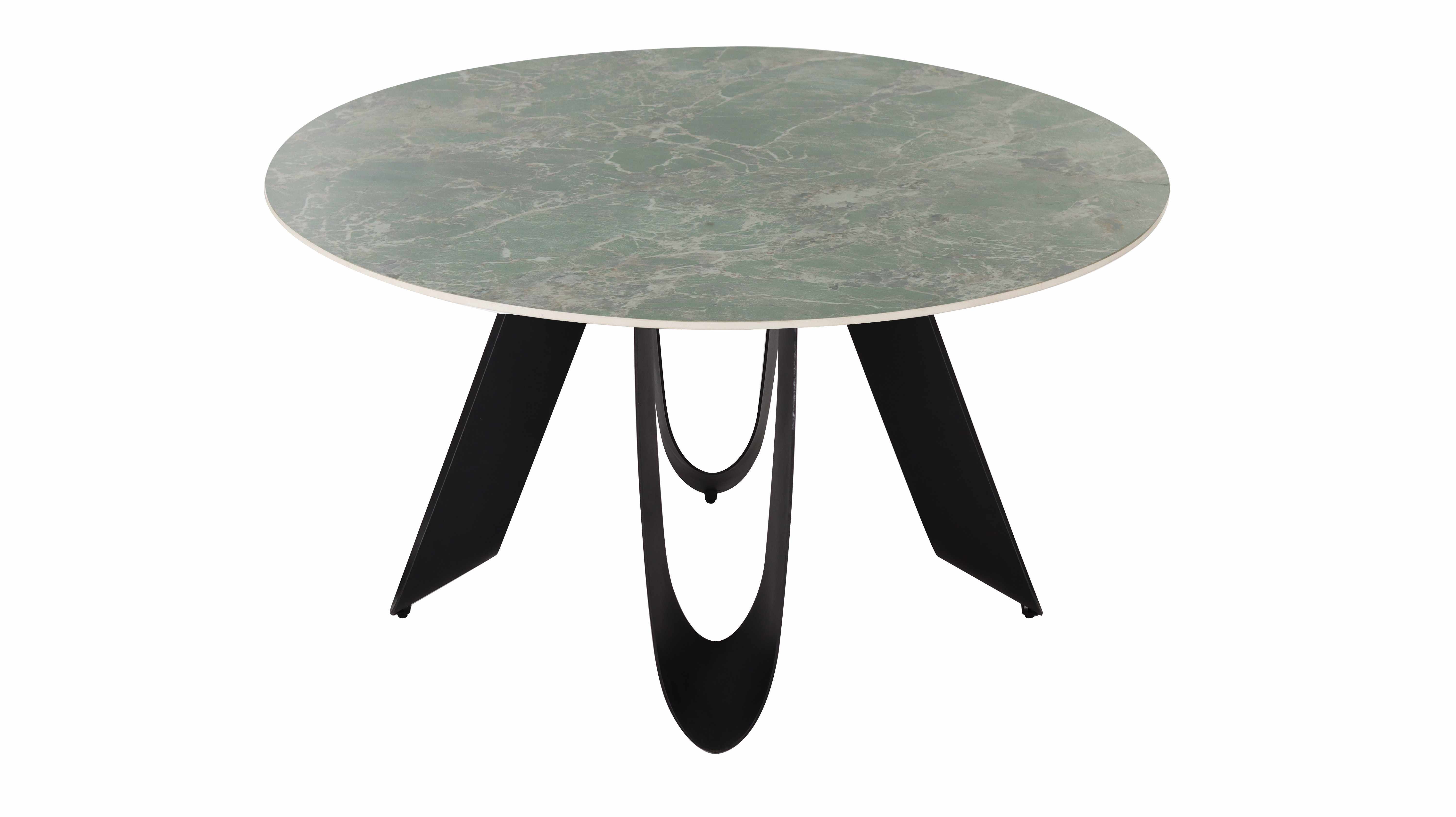 Round Green Ceramic Dining Table