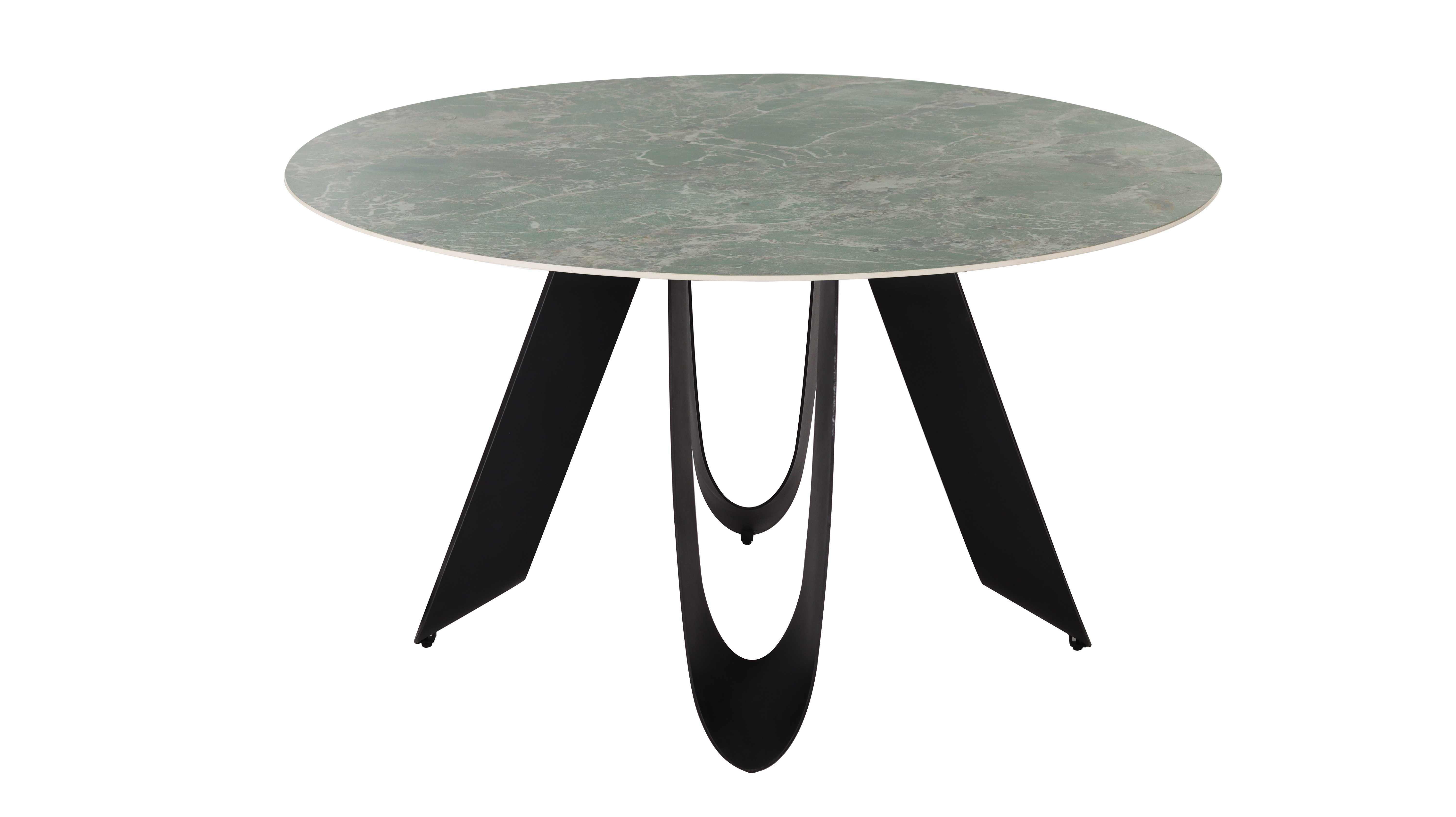Round Green Ceramic Dining Table