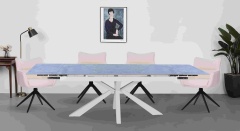 Taupe Ceramic Color Rectangle Dining Table