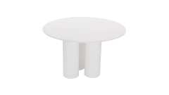 Round White Ceramic Dining Table