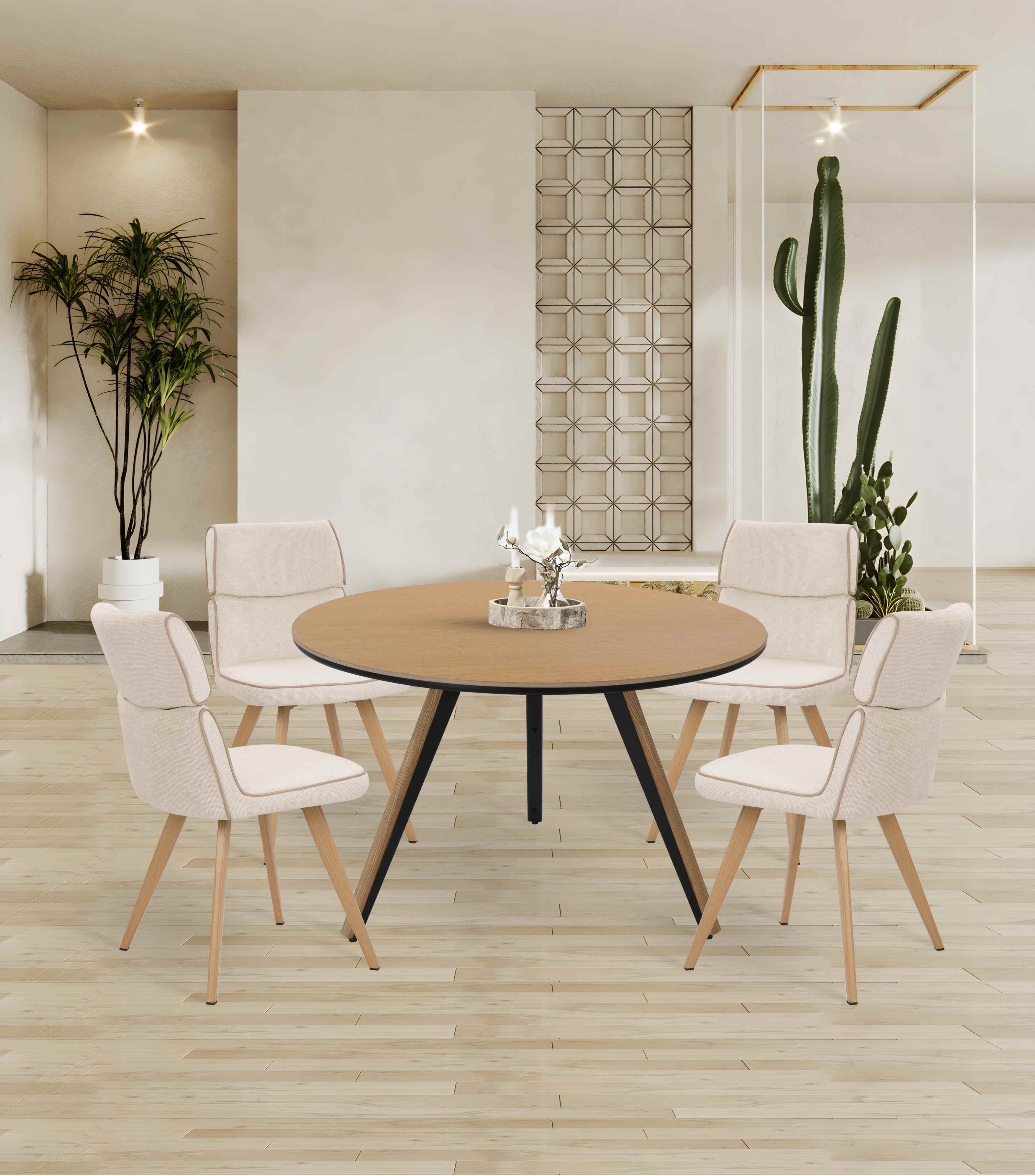 Ash Color Creramic Dining Table