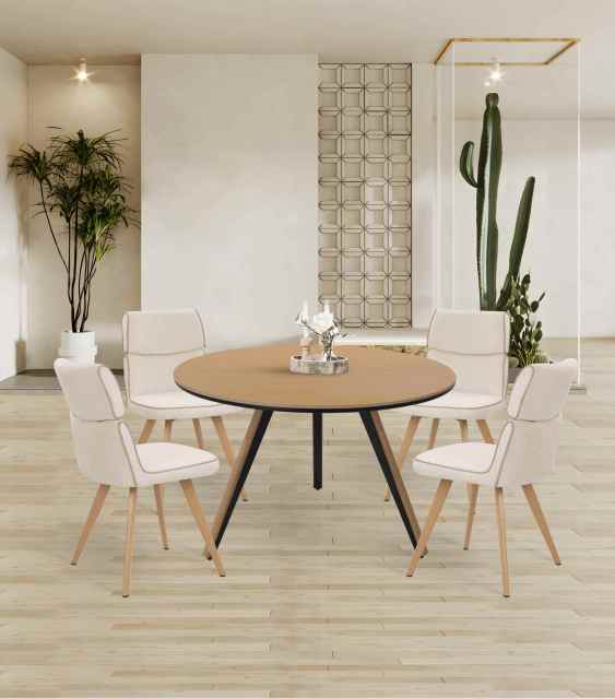 Ash Color Creramic Dining Table
