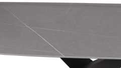 Luxurious Dining Table with Italy gray ceramic top and black sandy legs